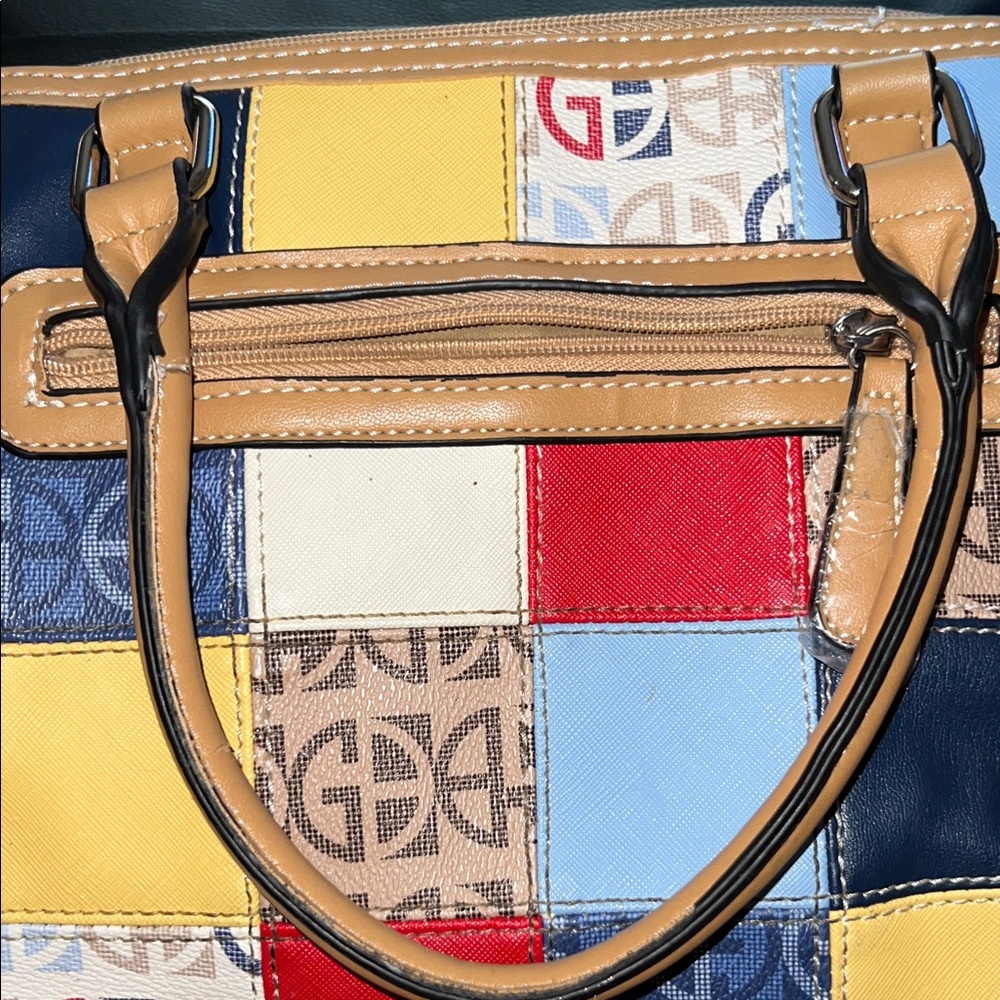 Giani Bernini Patchwork Multicolor Tote Bag - image 5